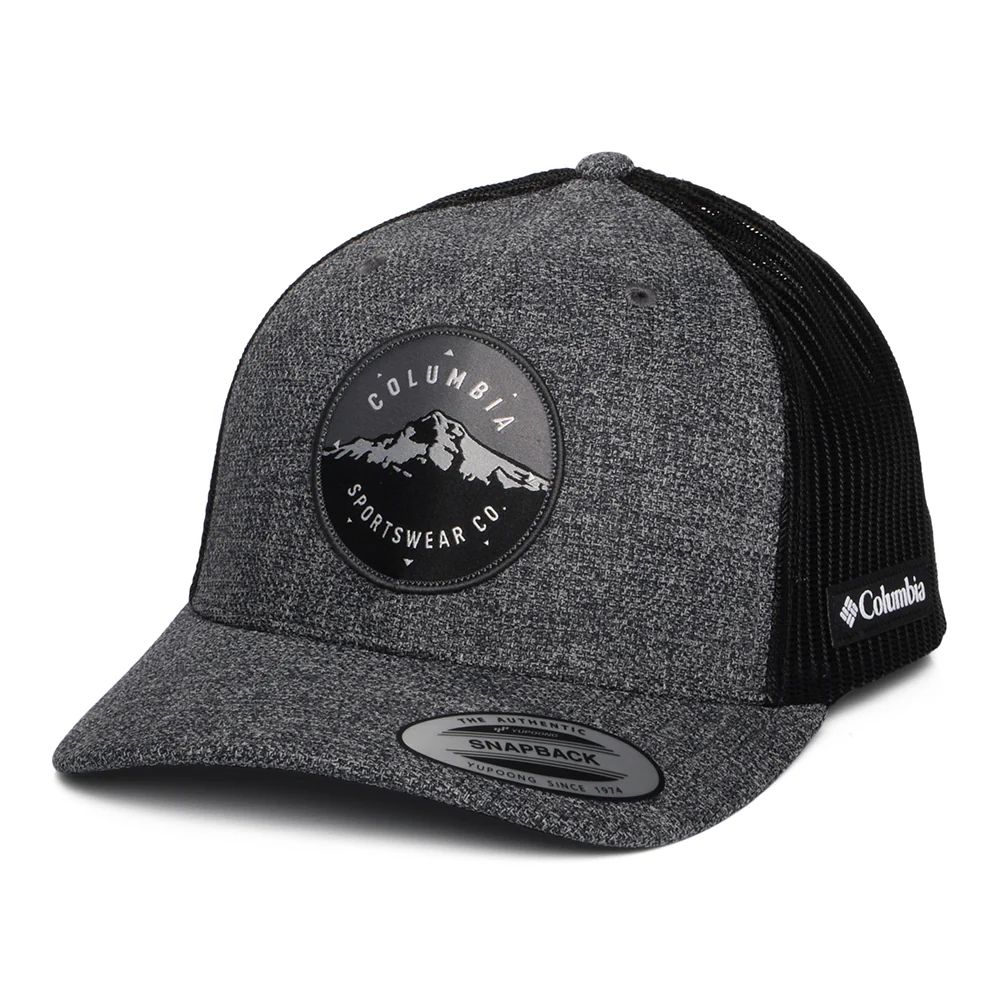 Columbia Mount Hood Circle Mesh Trucker Cap - Meliertes Anthrazit-Schwarz