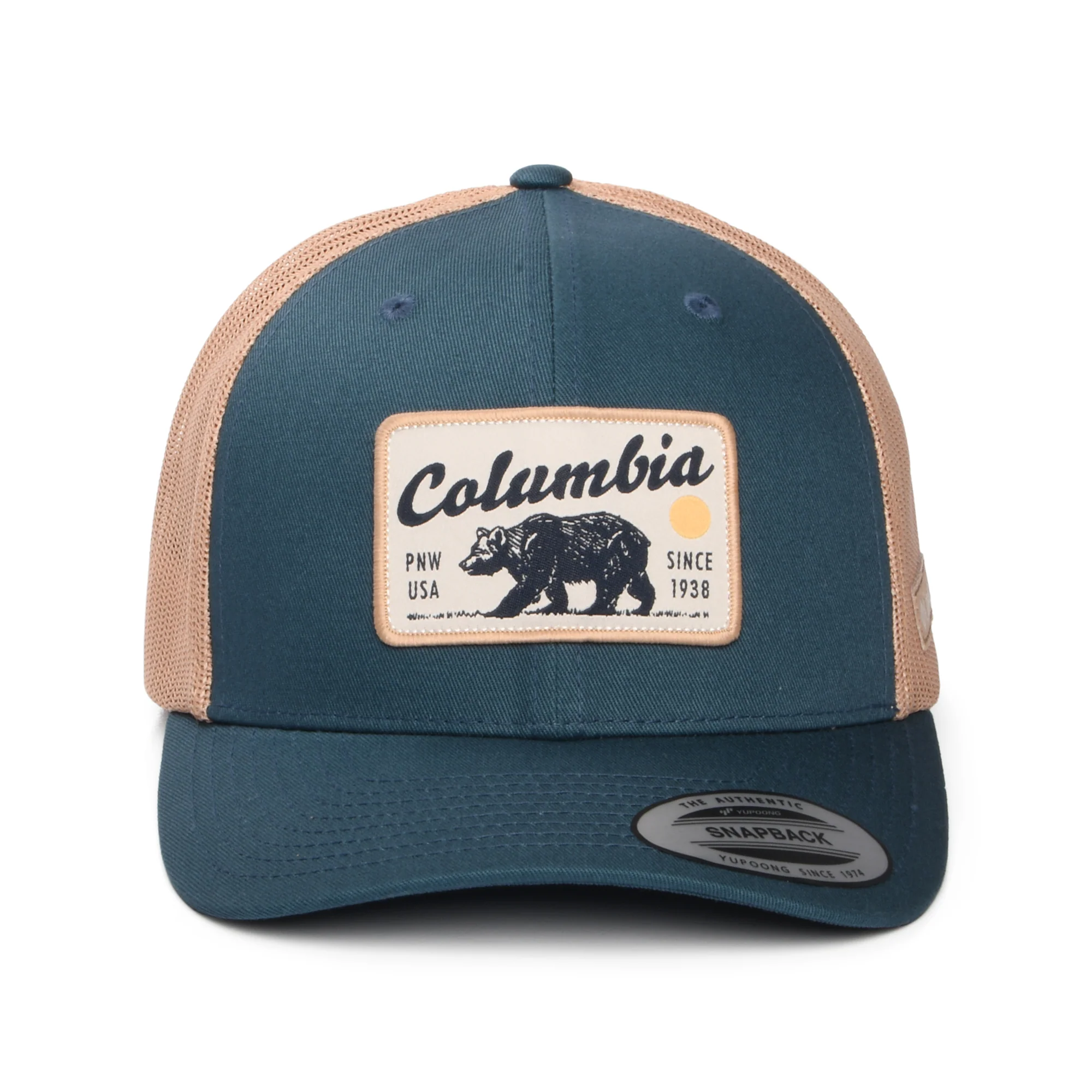 Columbia Pacific Northwest Bear Mesh Trucker Cap - Petrol-Sand - Image 2