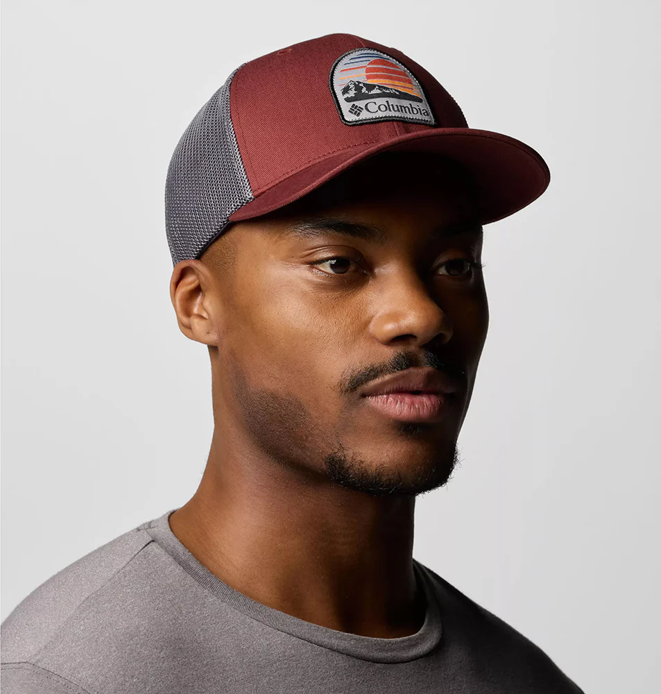 Columbia Peaceful Perspective Flexfit Trucker Cap - Weinrot-Grau - Image 4