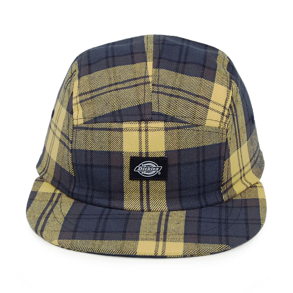 Dickies Hornbeck 5 Paneelen Cap Karierte - Blau-Gelb - Image 2