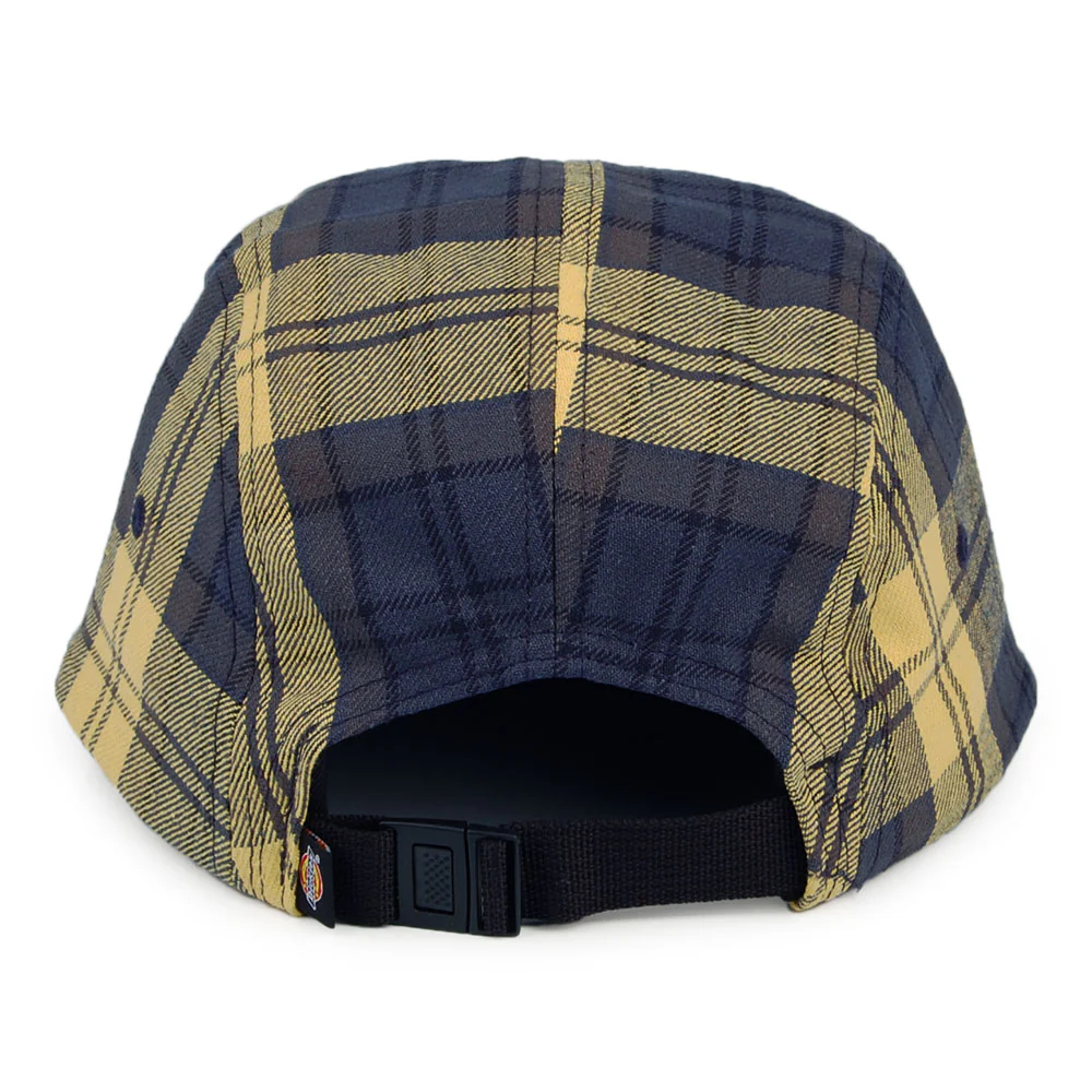 Dickies Hornbeck 5 Paneelen Cap Karierte - Blau-Gelb - Image 3