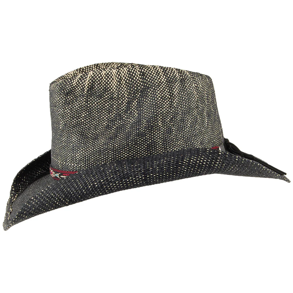 Dorfman Pacific Amarillo Western Cowboy Hut aus Toyo Stroh - Schwarz - Image 2