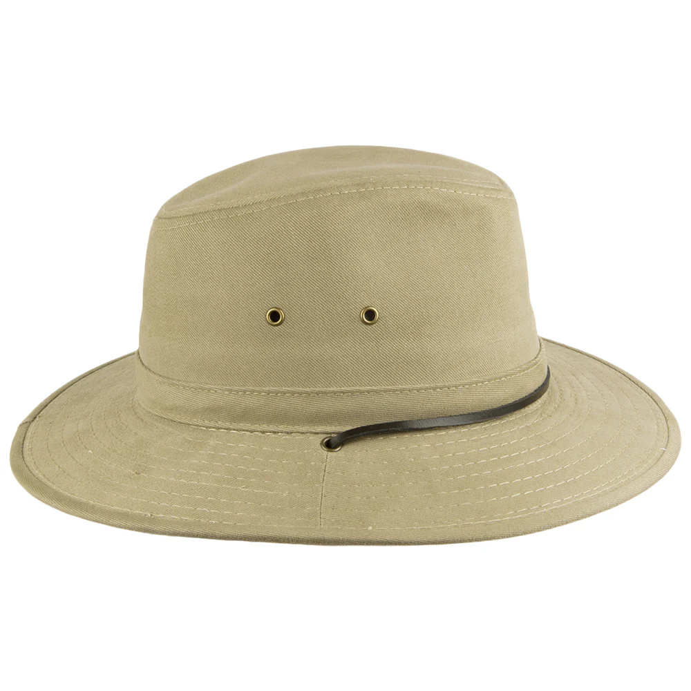 Dorfman-Pacific Aussie Cowboyhut aus Baumwolle mit Kinnband - Khaki - Image 2