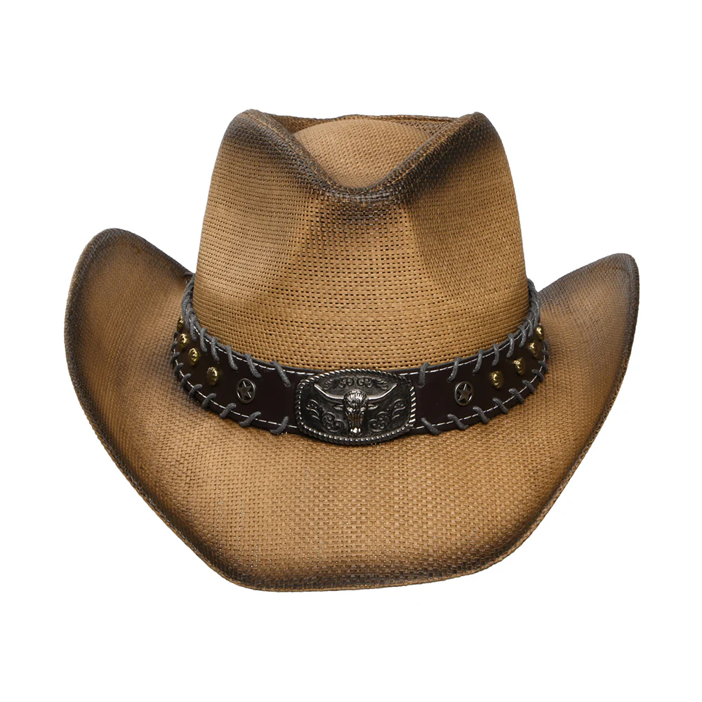 Dorfman Pacific Chet Western Cowboy Hut aus Mattem Toyostroh - Whisky - Image 4