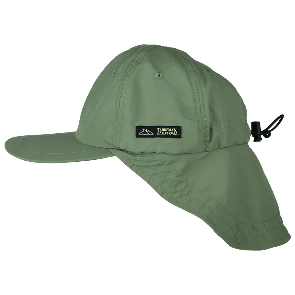 Dorfman Pacific Supplex Cap mit Nackenschutz - Hellolivgrün - Image 2