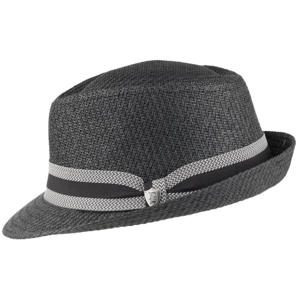 Dorfman Pacific Trilby Hut aus Mattem Toyostroh mit gestreiftem Band - Schwarz - Image 2