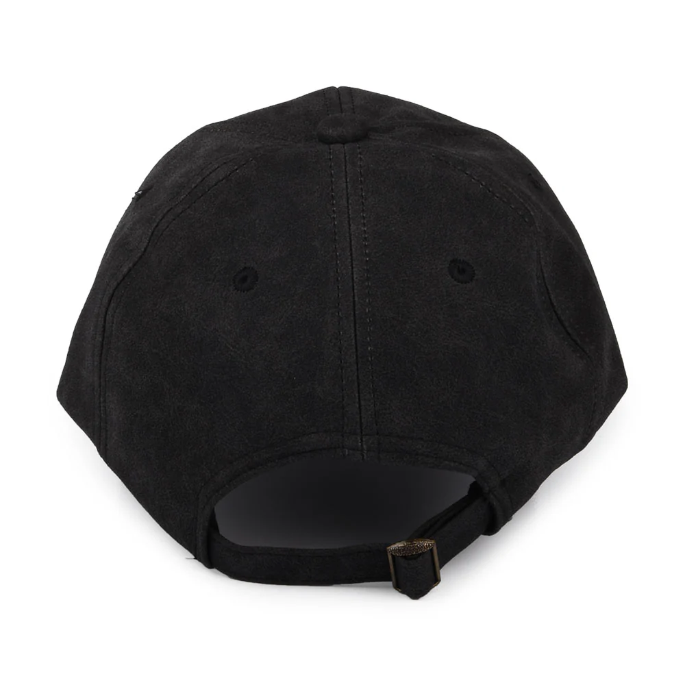 Dorfman Pacific Unstrukturierte Verwitterte Kunstleder Baseball Cap - Schwarz - Image 3