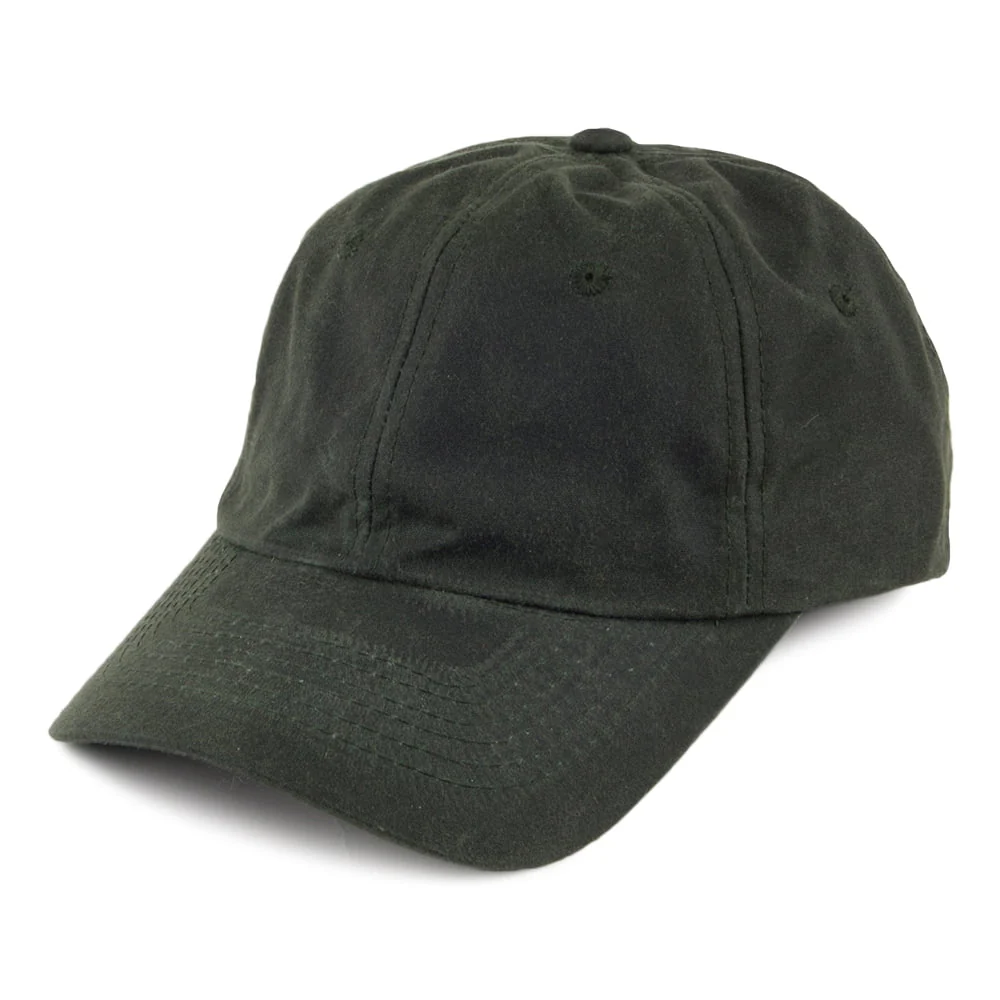 Dorfman Pacific Unstrukturierte Wachstuch Baseball Cap - Olivgrün