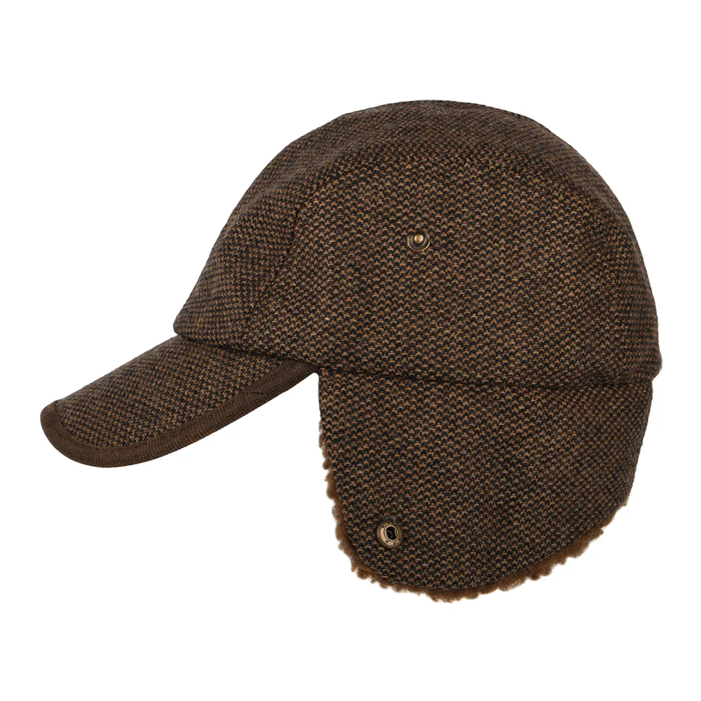 Dorfman Pacific Winter Baseball Cap Nail-Head mit Ohrenklappen - Braun - Image 2