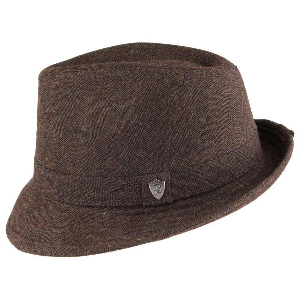 Dorfman-Pacific Wollgemischter Trilby Hut - Braun - Image 2