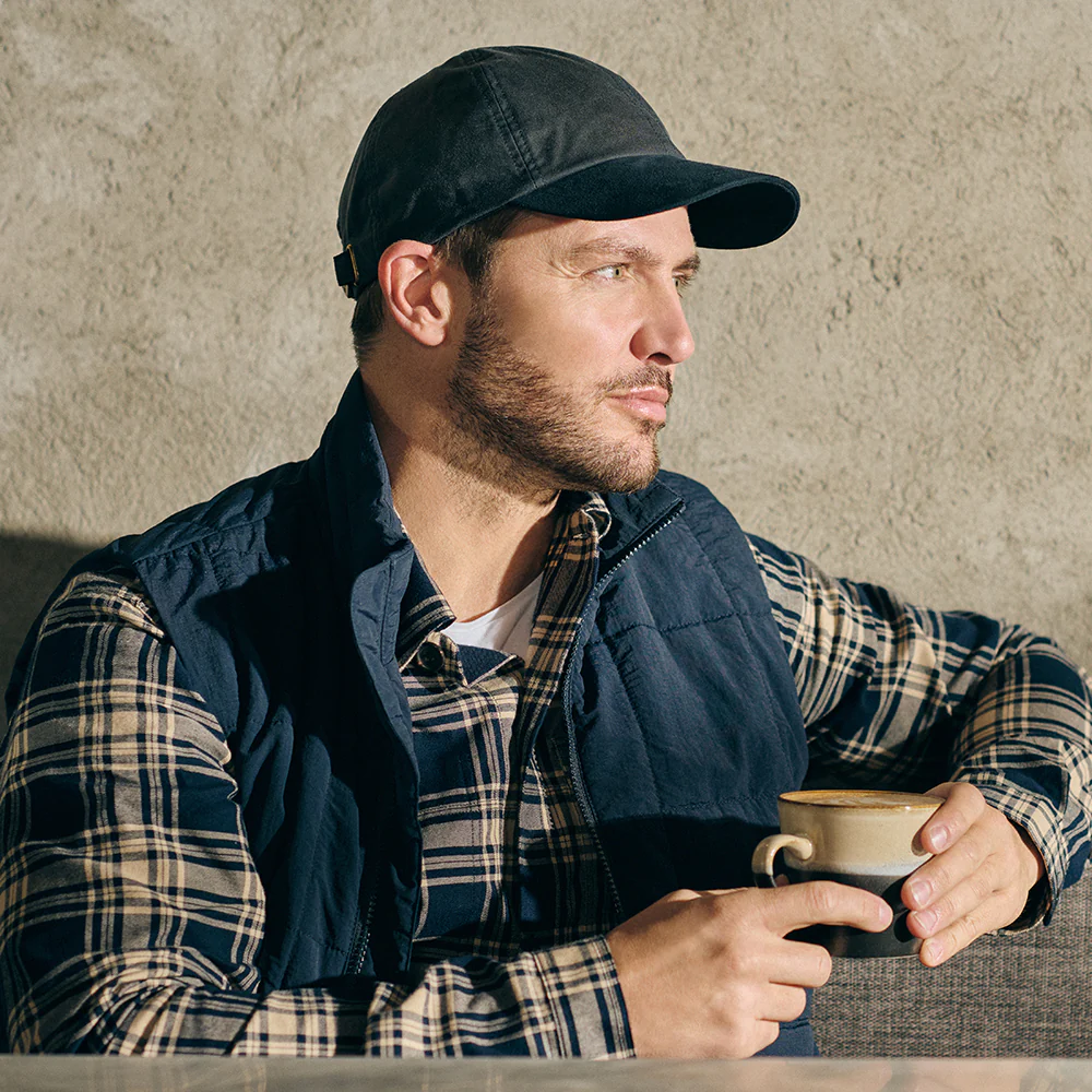 Failsworth Baseball Cap aus British Waxed Cotton - Marineblau - Image 4
