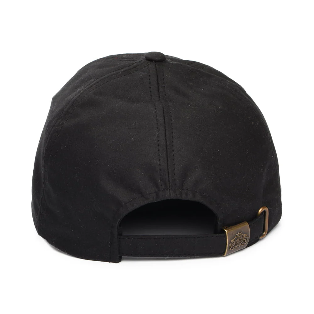 Failsworth Baseball Cap aus British Waxed Cotton - Schwarz - Image 3