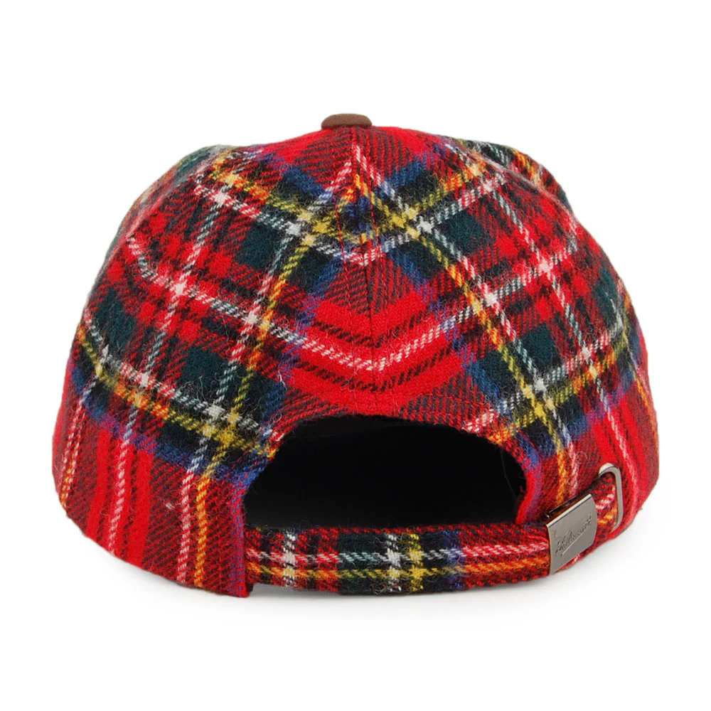 Failsworth Baseball Cap mit Schottenmuster aus Lammwolle - Rot-Multi - Image 3