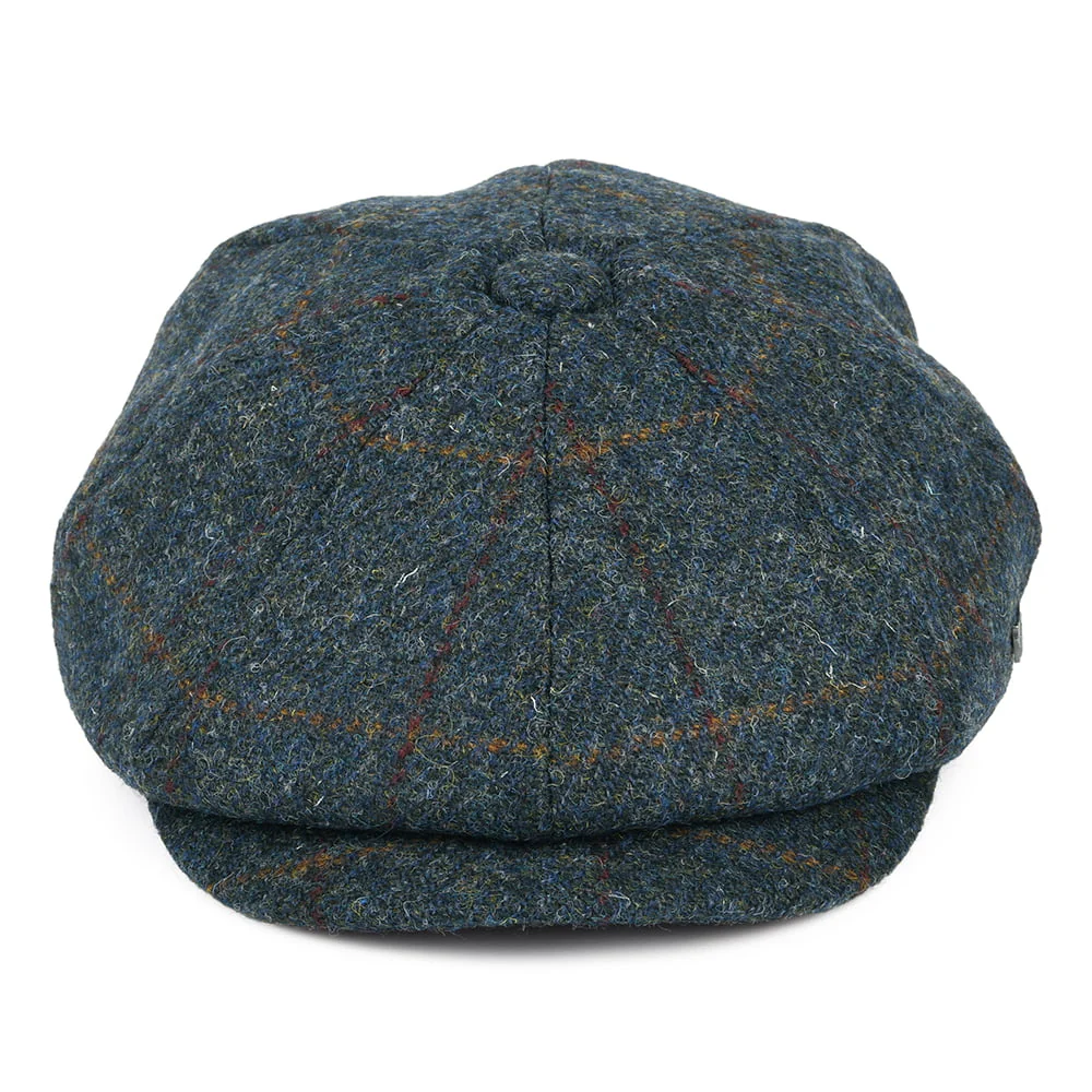 Failsworth Carloway HARRIS TWEED Ballonmütze im Fensterscheibenmuster - Blau-Multi - Image 2
