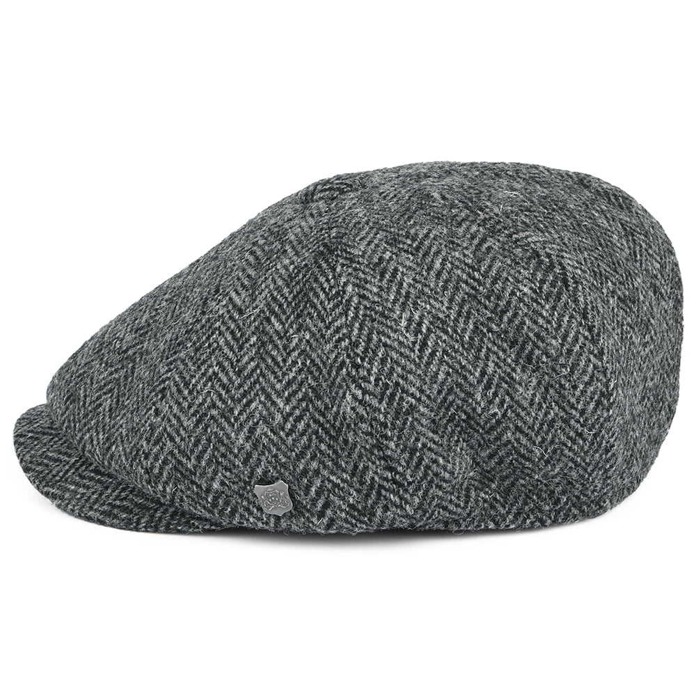 Failsworth Carloway HARRIS TWEED Ballonmütze mit Fischgrätmuster - Anthrazit - Image 3