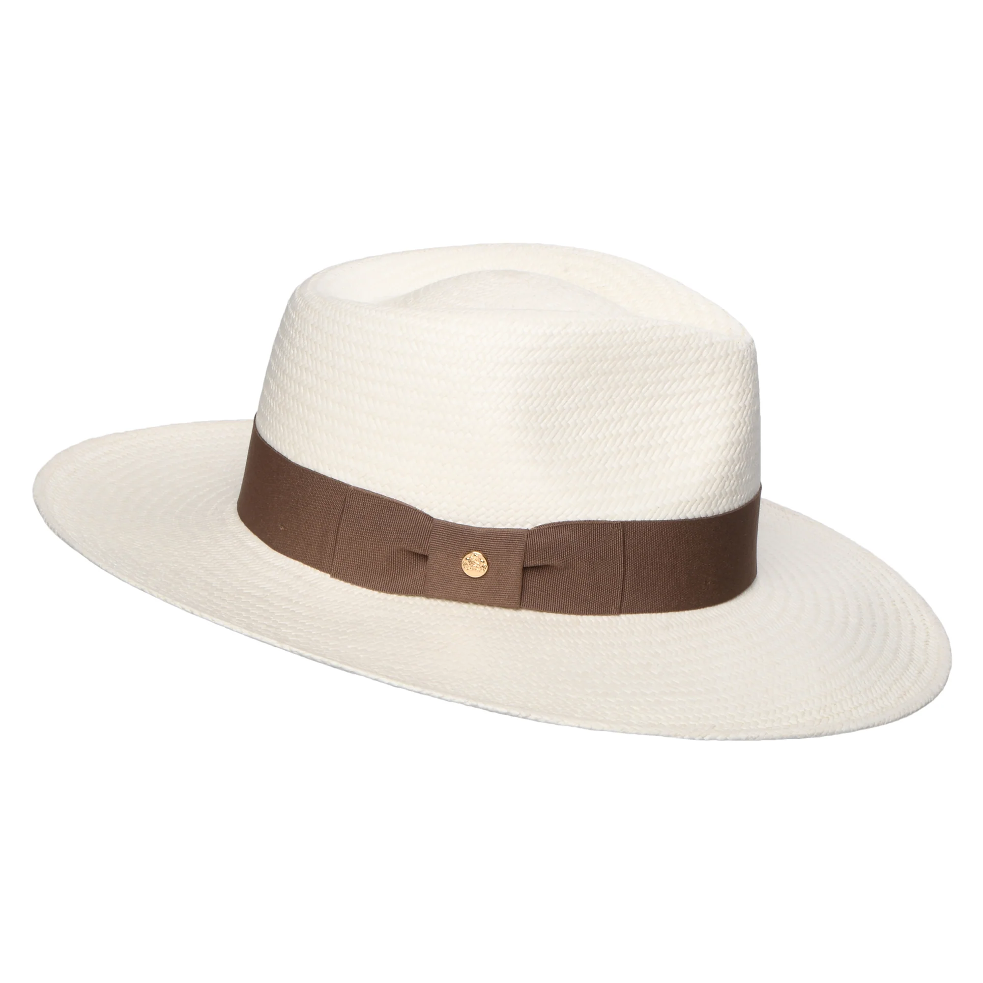 Failsworth Chatsworth Panama Fedora Hut - Perlweiß-Taupe - Image 2