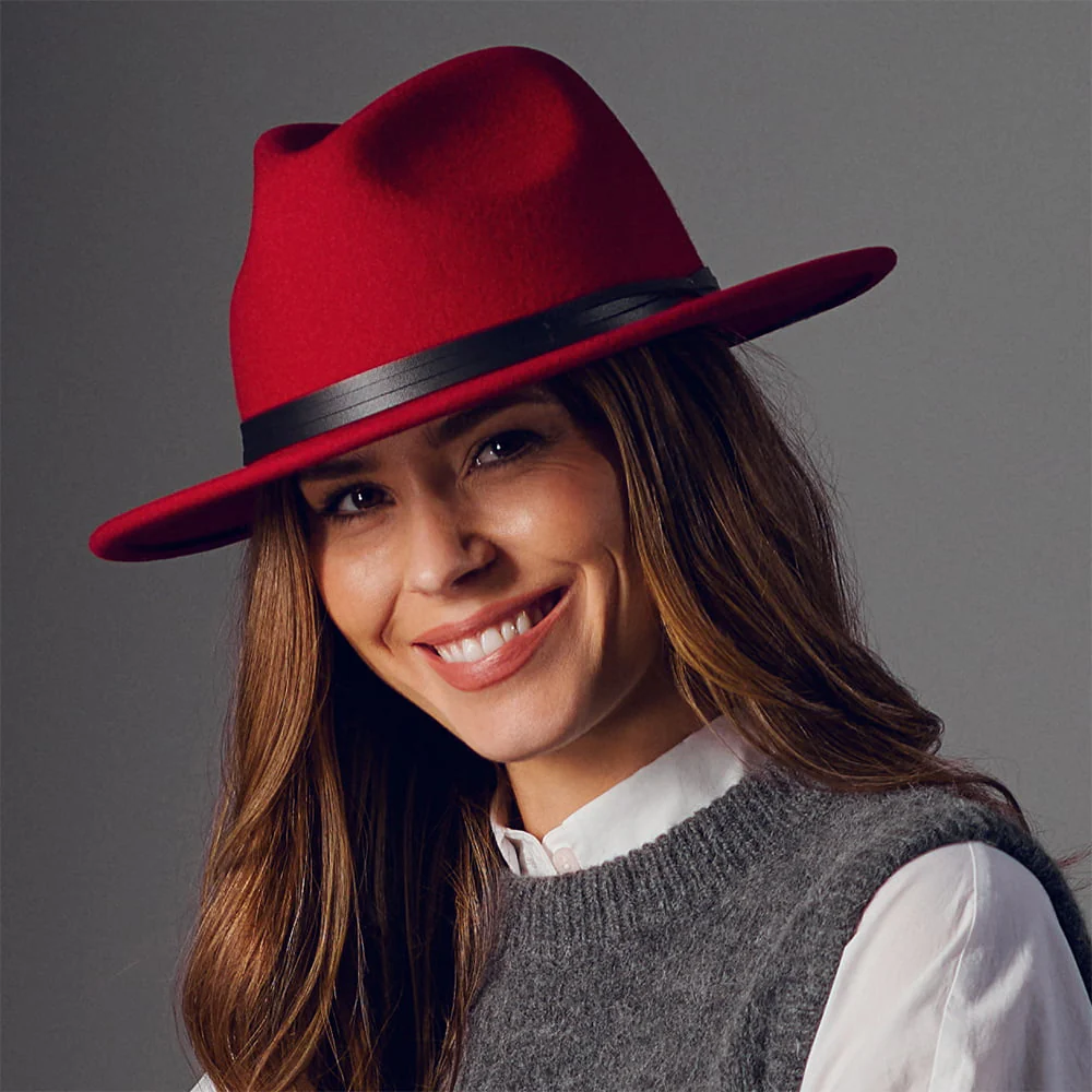 Failsworth Classic Wasserabweisende Fedora Hut aus Wollfilz - Rot - Image 2