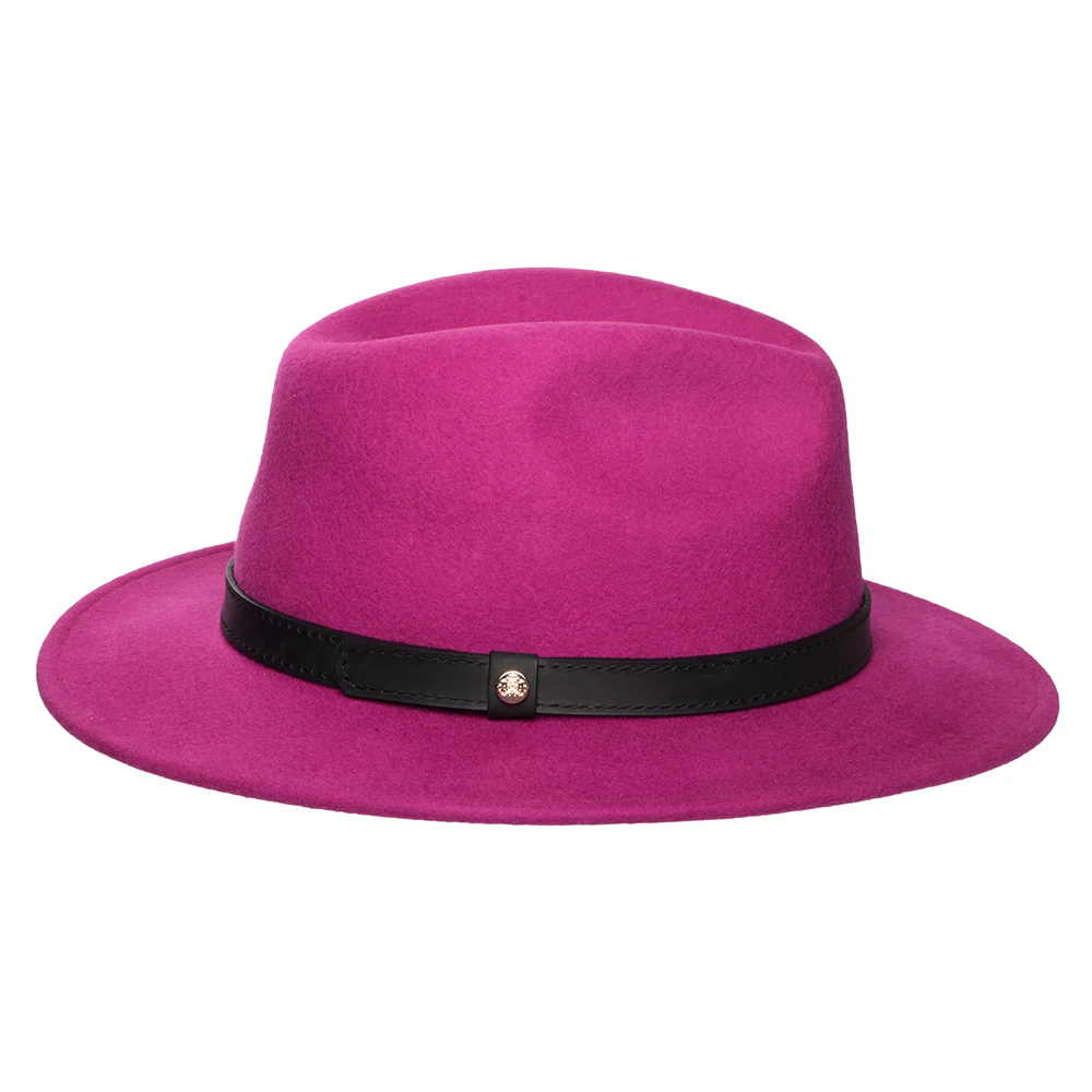 Failsworth Classic Wasserabweisender Fedora Hut aus Wollfilz - Fuchsie - Image 2