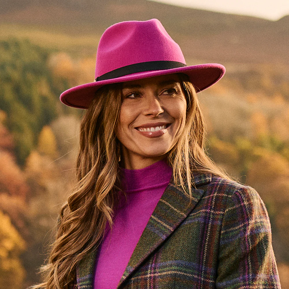 Failsworth Classic Wasserabweisender Fedora Hut aus Wollfilz - Fuchsie - Image 4