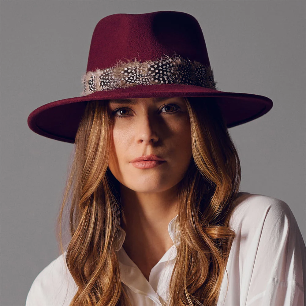 Failsworth Country Feder Fedora Hut - Merlot - Image 2