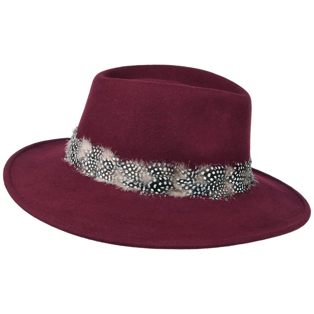 Failsworth Country Feder Fedora Hut - Merlot - Image 3