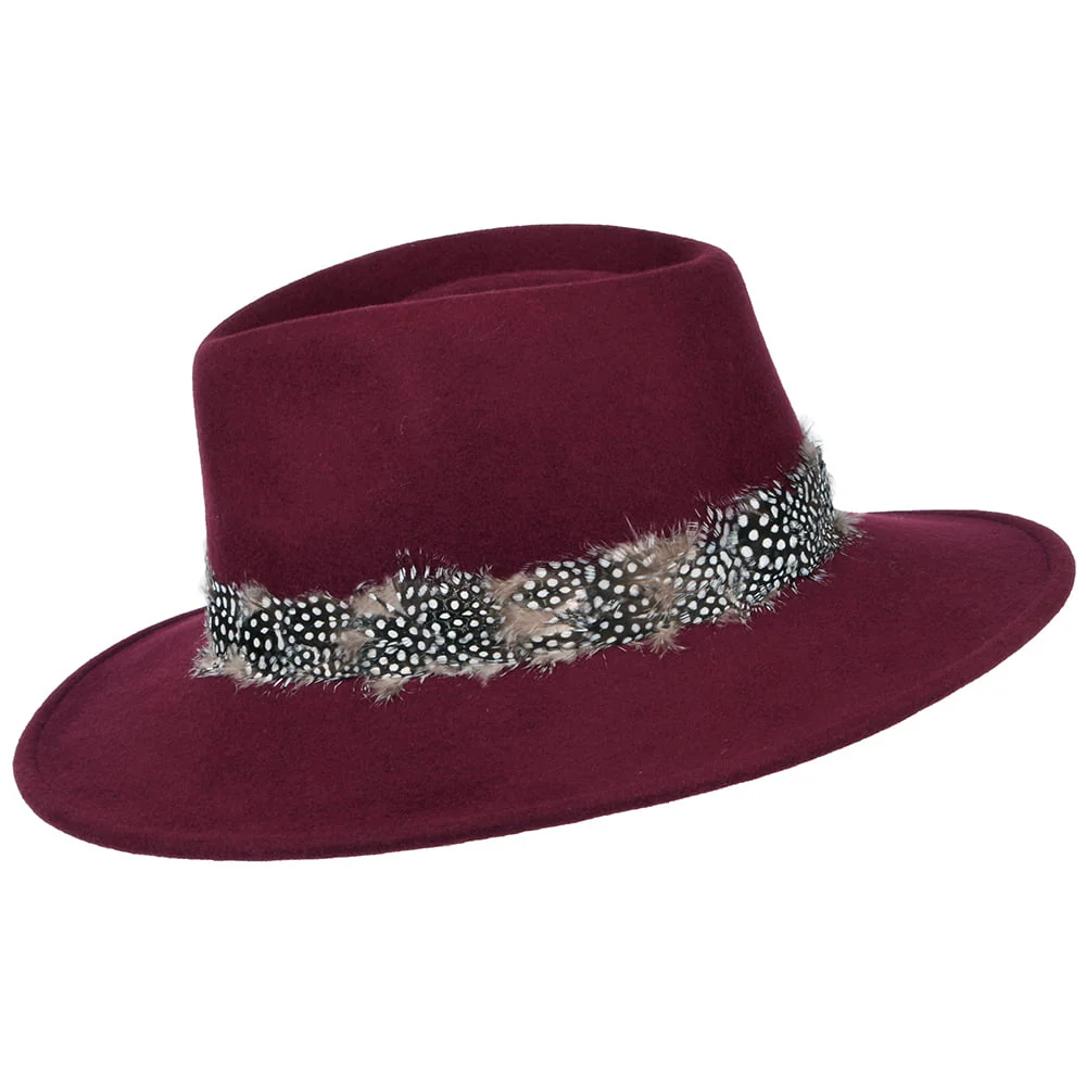 Failsworth Country Feder Fedora Hut - Merlot - Image 5