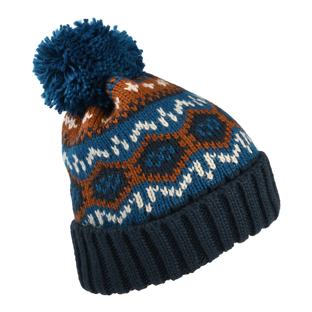 Failsworth Fair Isle Bommelmütze - Petrol - Image 2