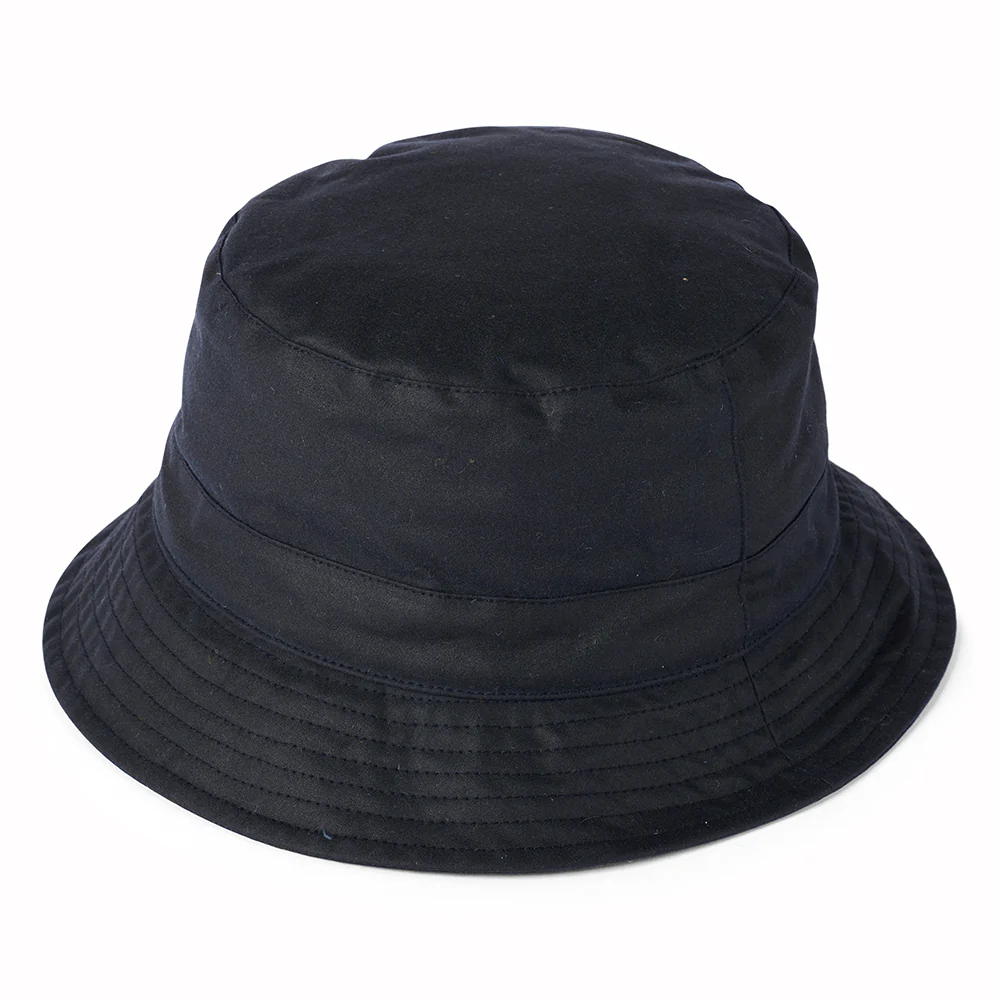 Failsworth Fischerhut aus British Waxed Cotton - Marineblau