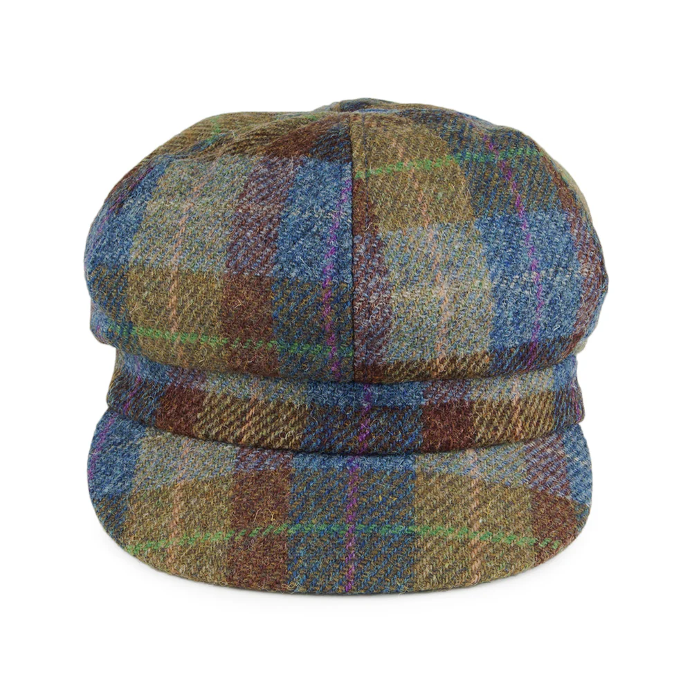 Failsworth Gabby HARRIS TWEED Bakerboy Ballonmütze - Blau-Grün - Image 2