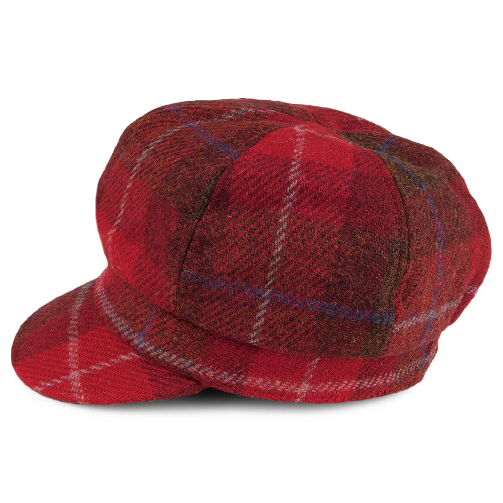 Failsworth Gabby HARRIS TWEED Bakerboy Ballonmütze - Rot - Image 4