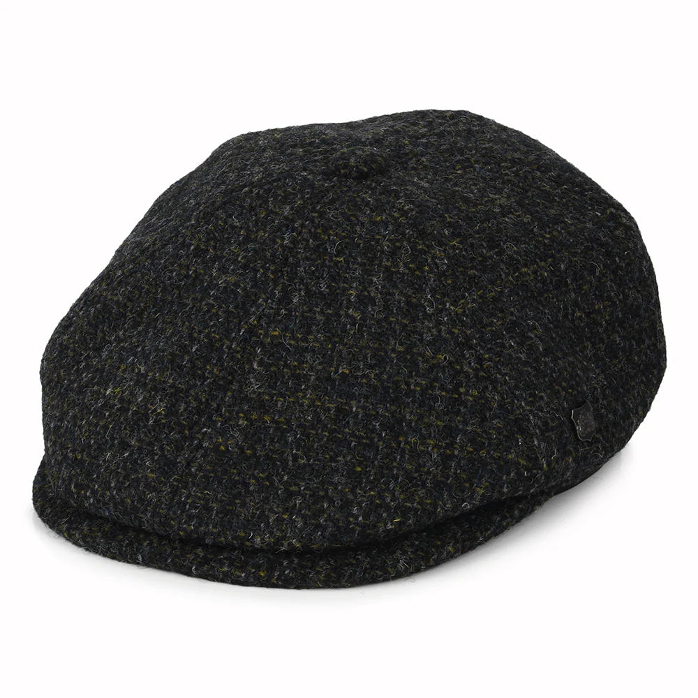 Failsworth Hudson HARRIS TWEED Ballonmütze Kariert - Anthrazit