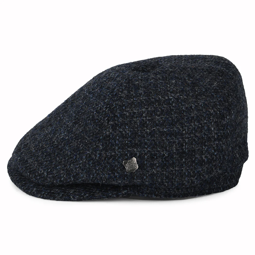 Failsworth Hudson HARRIS TWEED Ballonmütze Kariert - Marineblau - Image 3