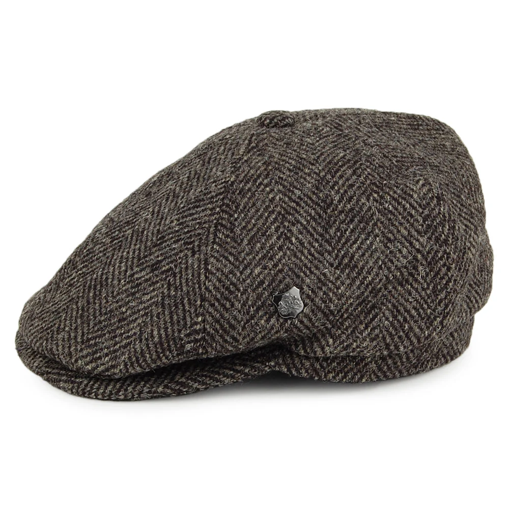Failsworth Hudson HARRIS TWEED Ballonmütze mit Fischgrätmuster - Grau-Schwarz - Image 3