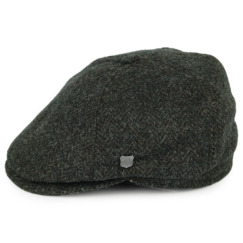 Failsworth Hudson HARRIS TWEED Ballonmütze mit Fischgrätmuster - Olivgrün - Image 3