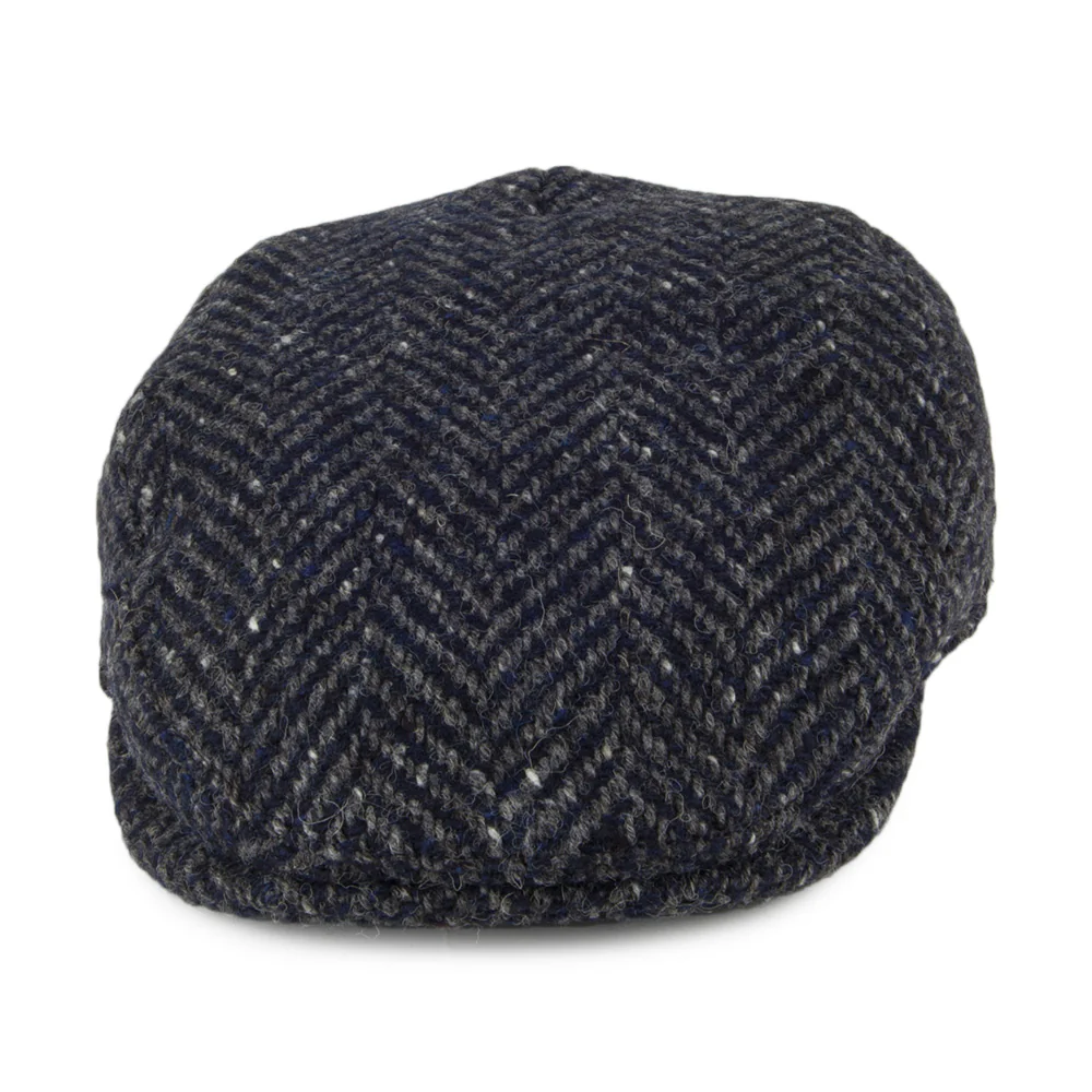 Failsworth Longford Donegal Tweed Schiebermütze - Marineblau-Grau - Image 2