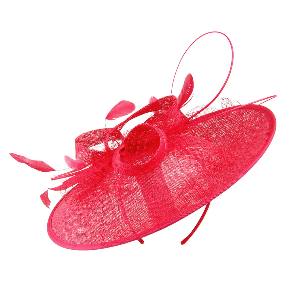 Failsworth Lunar Scheiben Fascinator - Rot - Image 2