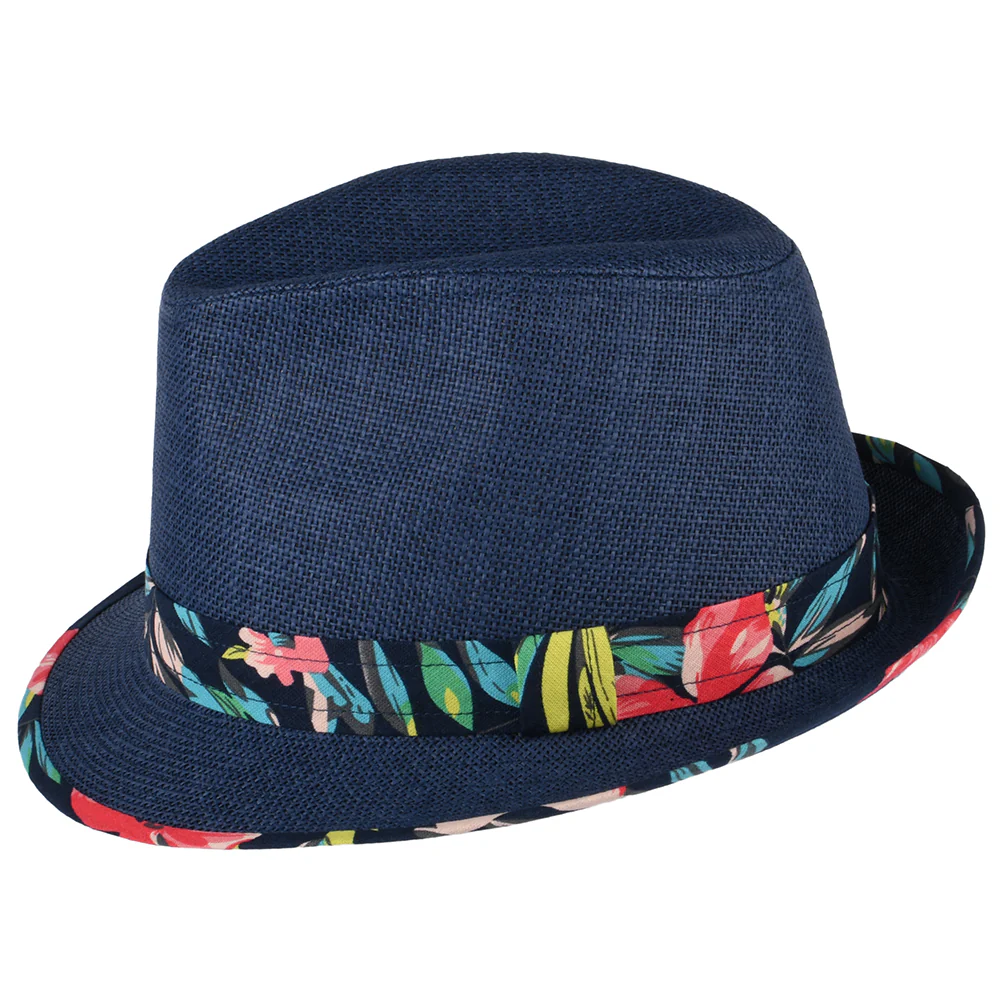 Failsworth Malibu Trilby Hut aus Toyo Stroh - Marineblau - Image 2