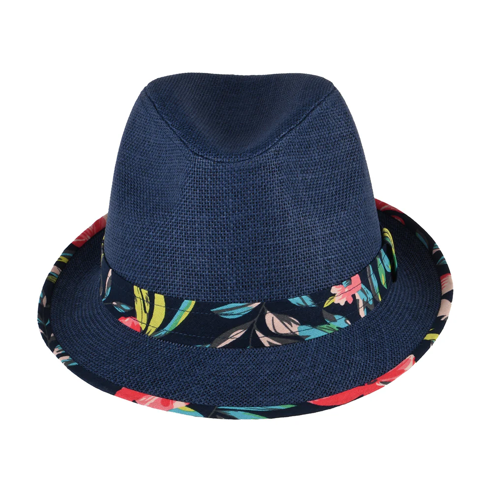 Failsworth Malibu Trilby Hut aus Toyo Stroh - Marineblau - Image 3