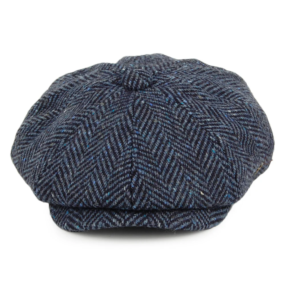 Failsworth Malmo Ballonmütze mit Fischgrätmuster aus Donegal Tweed - Blau-Multi - Image 2