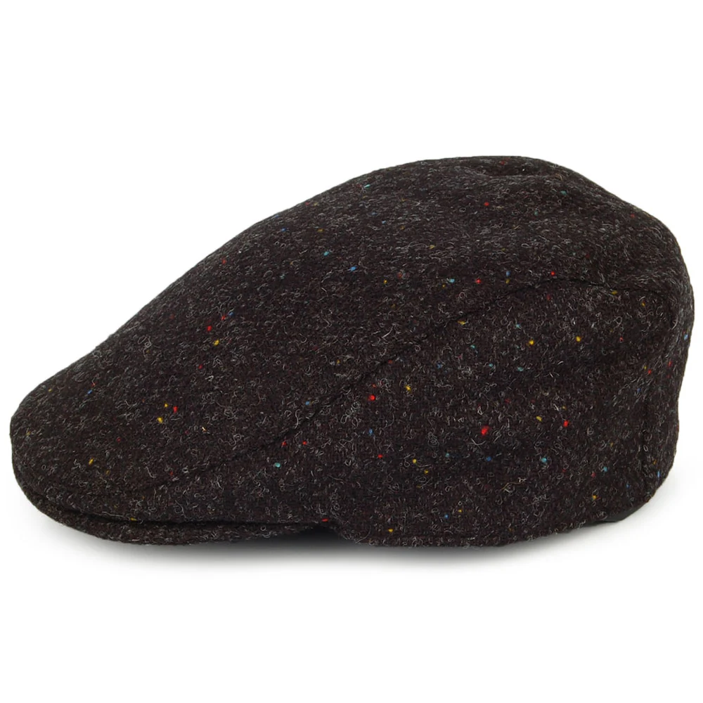 Failsworth Oban HARRIS TWEED Schiebermütze mit Fischgrätmuster mit Ohrenklappen - Anthrazit - Image 4