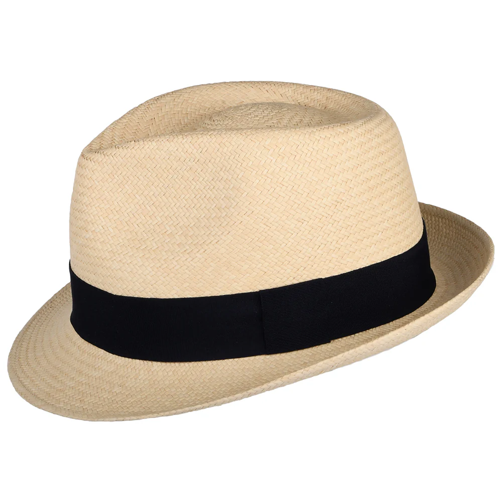 Failsworth Panama Trilby Hut - Natur-Marineblau - Image 2