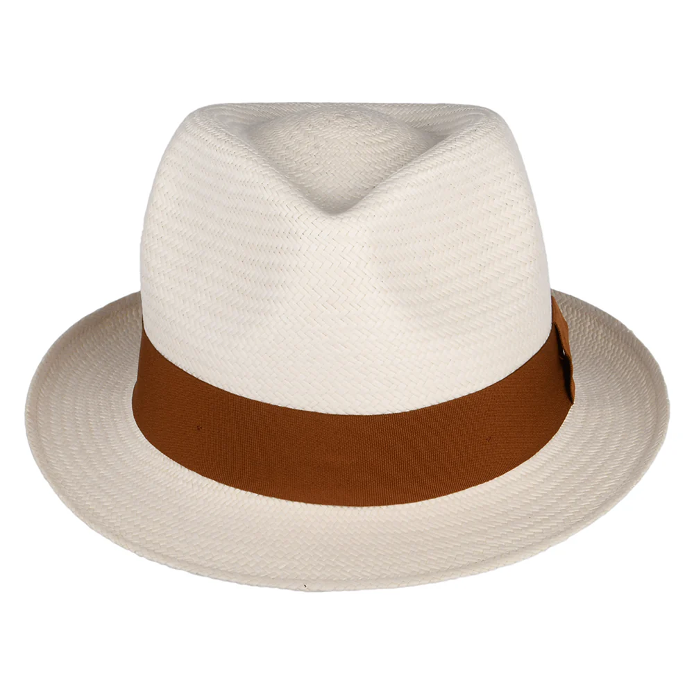 Failsworth Panama Trilby Hut - Perlweiß-Toffee - Image 3