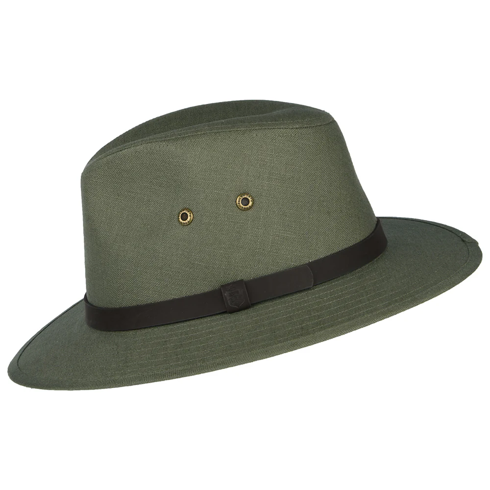 Failsworth Safari Fedora Hut aus Irischem Leinen - Khaki - Image 2