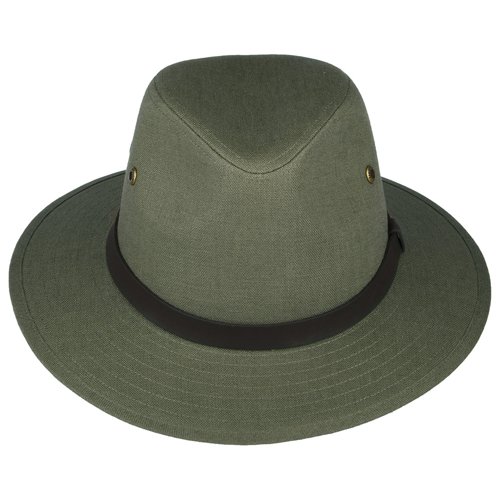 Failsworth Safari Fedora Hut aus Irischem Leinen - Khaki - Image 3