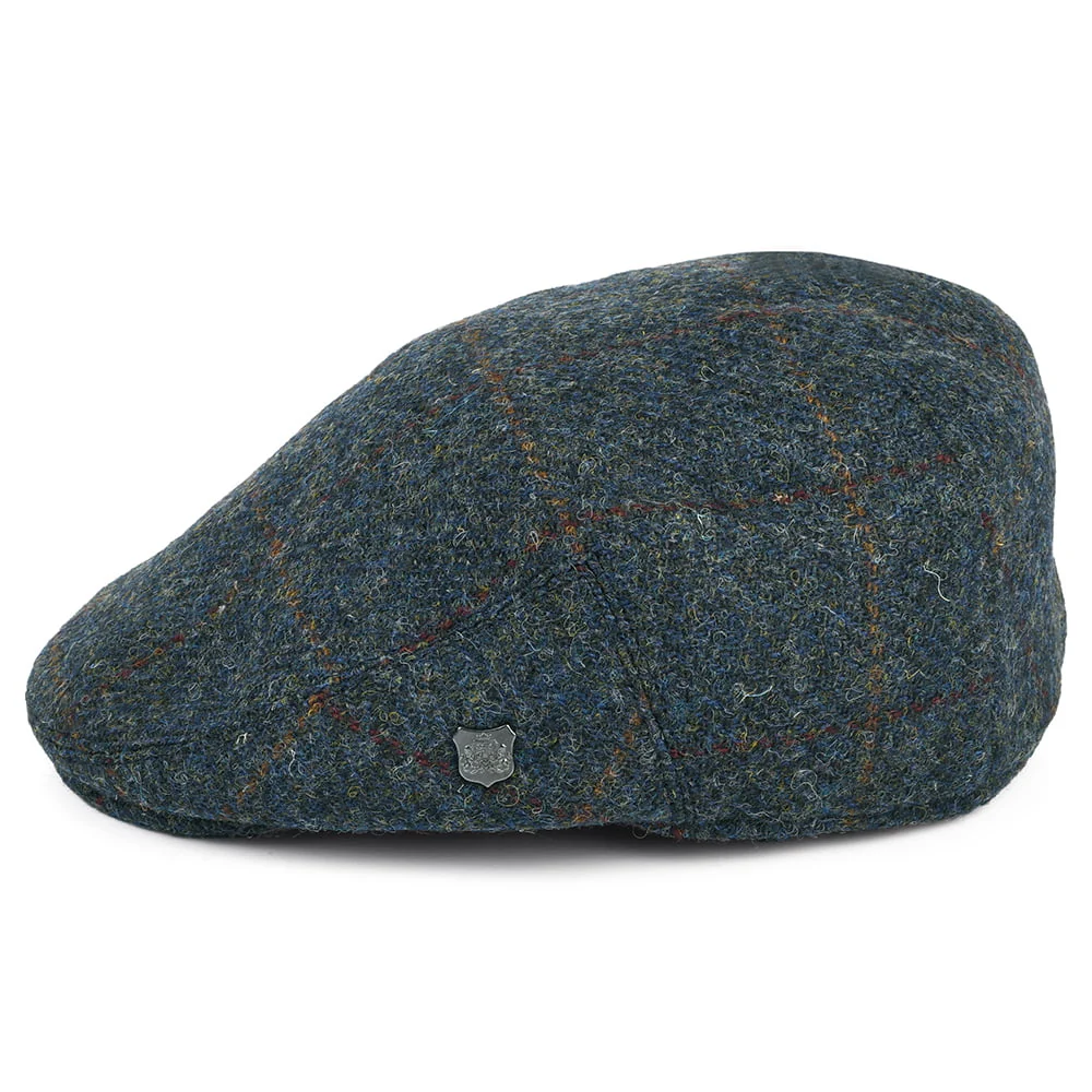 Failsworth Stornoway HARRIS TWEED Schiebermütze mit Fensterscheibenmuster - Blau-Multi - Image 3