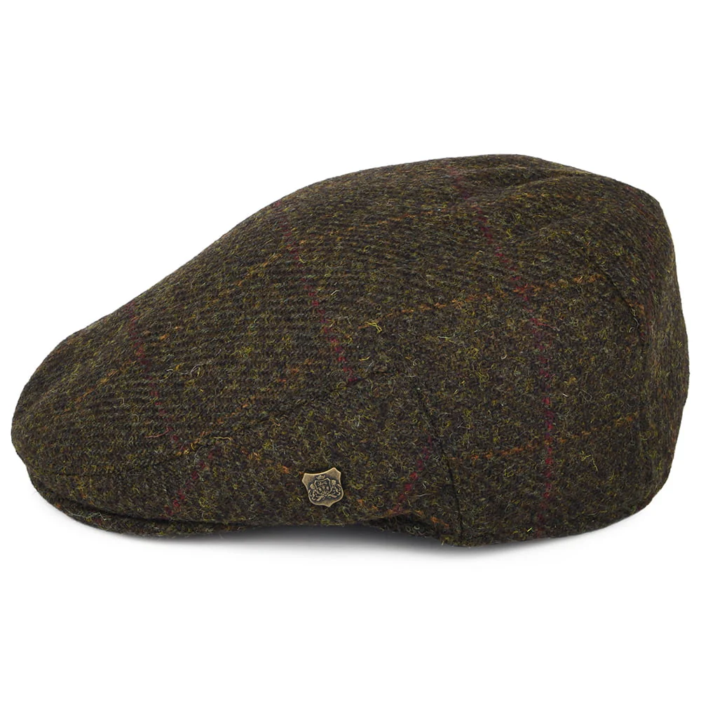 Failsworth Stornoway HARRIS TWEED Schiebermütze mit Fensterscheibenmuster - Torf - Image 3
