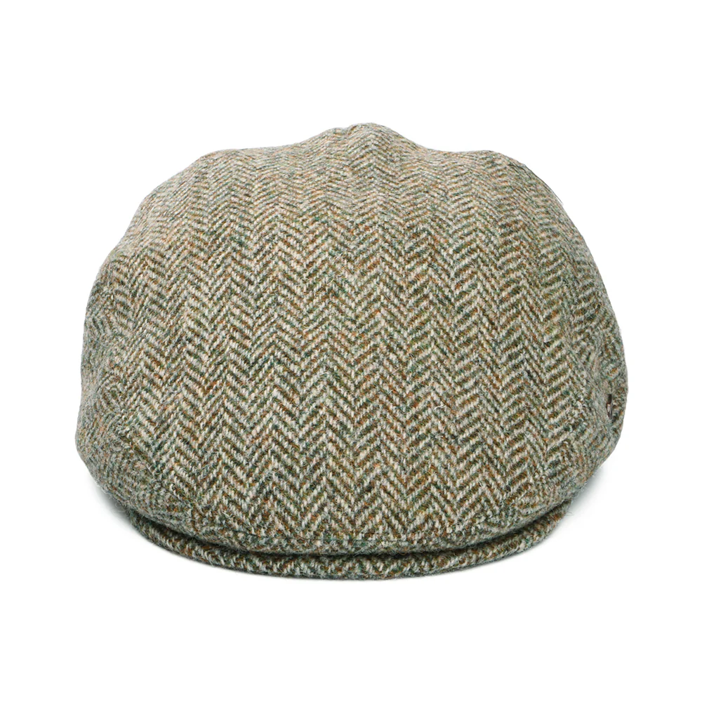 Failsworth Stornoway HARRIS TWEED Schiebermütze mit Fischgrätmuster - Khaki-Beige - Image 2