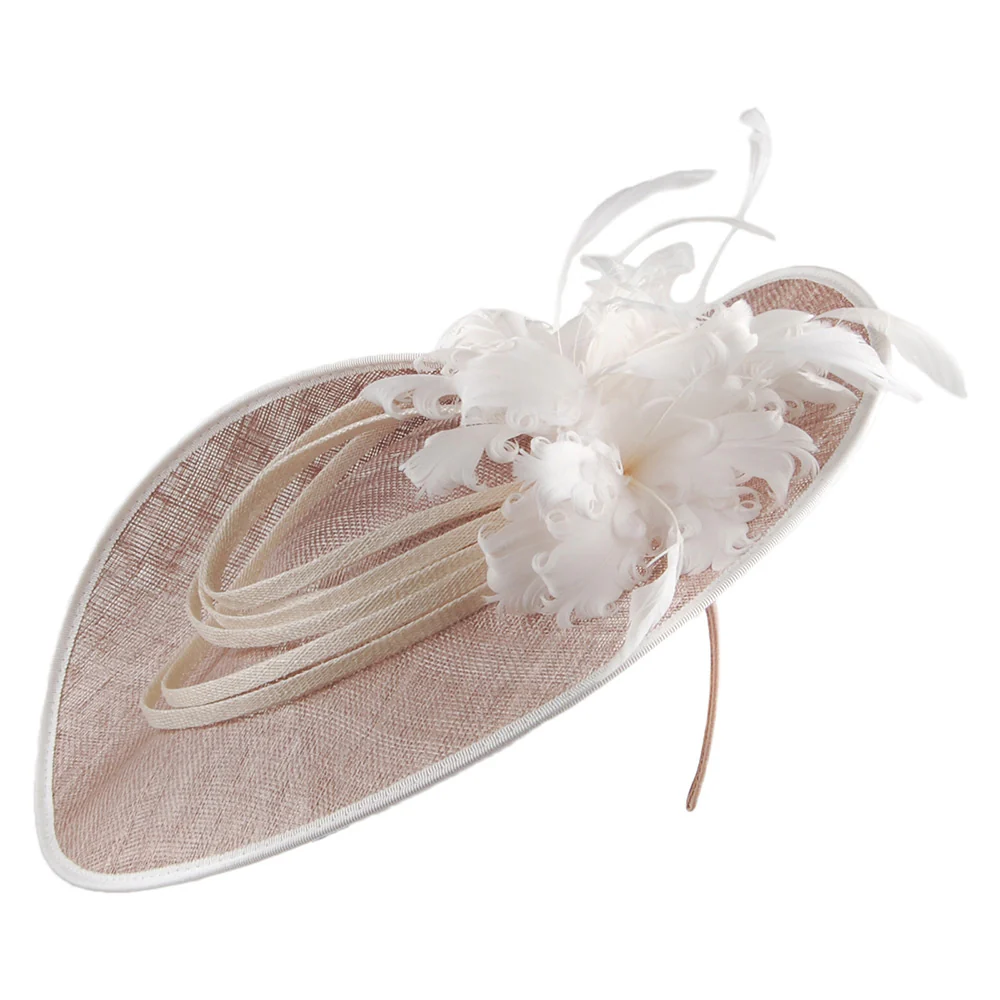 Failsworth Venus Disc Fascinator - Grau-Elfenbein - Image 2