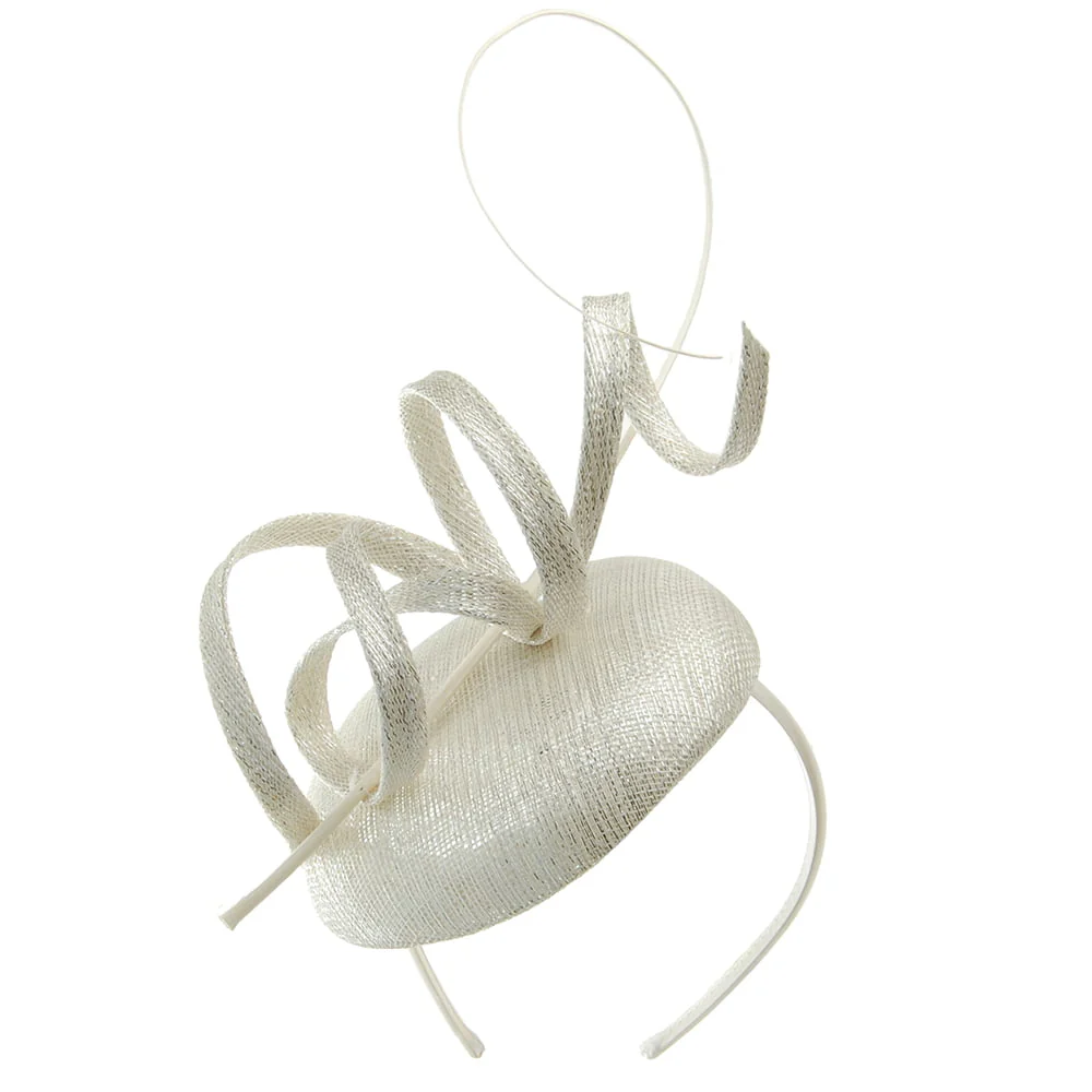 Failsworth Viola Pillbox Fascinator - Elfenbein-Silber - Image 2