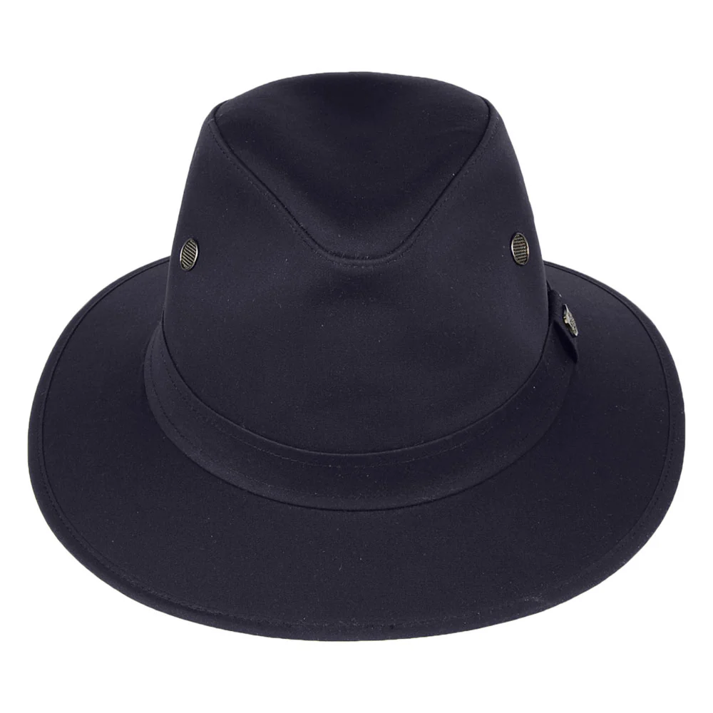 Failsworth Waxed Drifter Wasserabweisender Fedora Hut aus British Waxed Cotton - Marineblau - Image 3